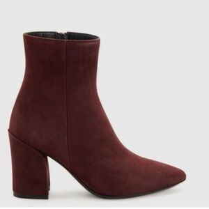 Aquatalia Palomina Ankle Booties in Deep Wine Burgundy Women's Boots, comfy